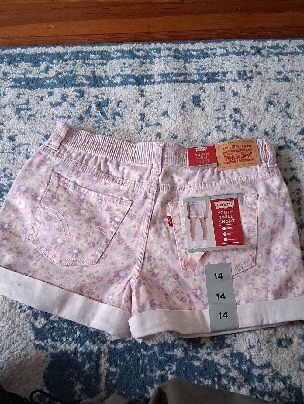 Levi's Pink Floral High-Waist Girls' Twill Shorts